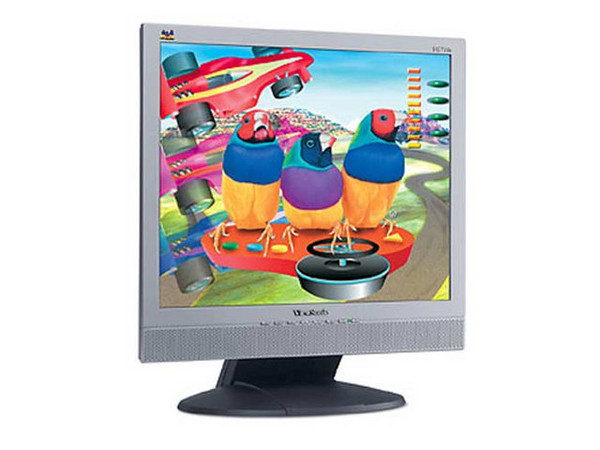 Monitor LCD ViewSonic VG710s de 17 Pulg. Color Plata con Bocinas.