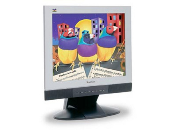 Monitor LCD ViewSonic VX900 de 19pds, Color Negro/Plata, con Bocinas.
