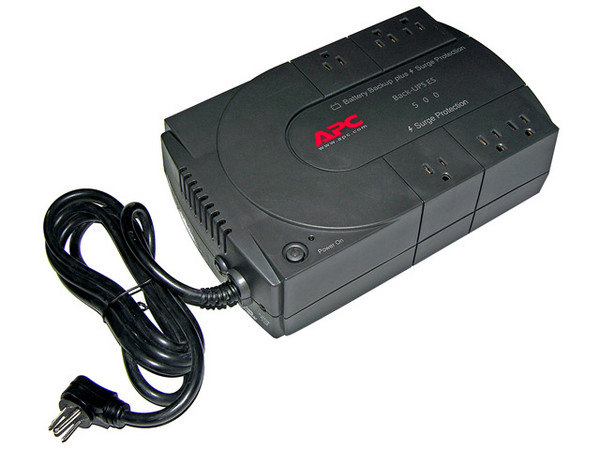 UPS Marca APC Back-UPS ES 500VA/300W, Puerto de Monitoreo USB, Tiempo a media carga 11.4 minutos, protección Telefónica.