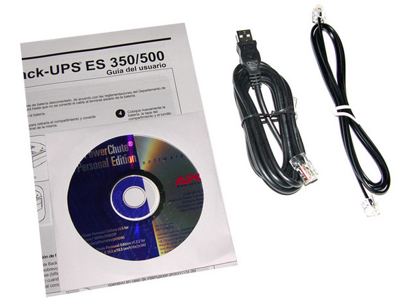 UPS Marca APC Back-UPS ES 500VA/300W, Puerto de Monitoreo USB, Tiempo a media carga 11.4 minutos, protección Telefónica.