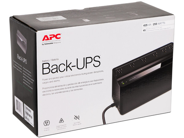Unidad Back-UPS APC ES BE425M-LM de 425VA (255W) con 6 contactos NEMA 5-15R, 120V.