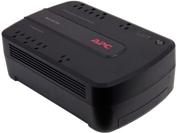 Batería de Respaldo APC Back-UPS BE550G-LM de 550VA (330W) con 8 contactos NEMA 5-15R.