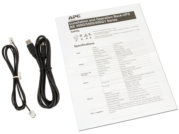 Batería de Respaldo APC Back-UPS BE550G-LM de 550VA (330W) con 8 contactos NEMA 5-15R.