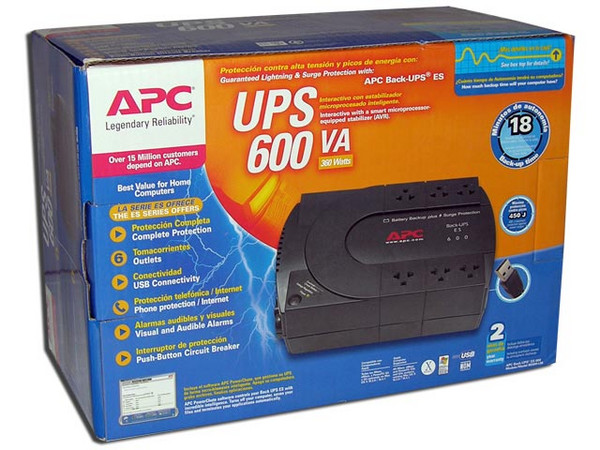 UPS APC BE600-LM BACK-UPS de 600VA