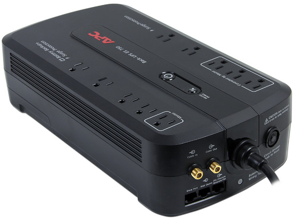Batería de Respaldo APC Back-UPS BE750G-LM de 750VA(450W) con 10 Contactos NEMA 5-15R, 120V.