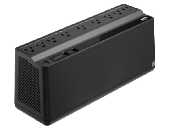 UPS APC BE850M2, 850VA (450Watts) con 9 contactos NEMA 5-15R, 2 puertos USB para carga, 120V.
