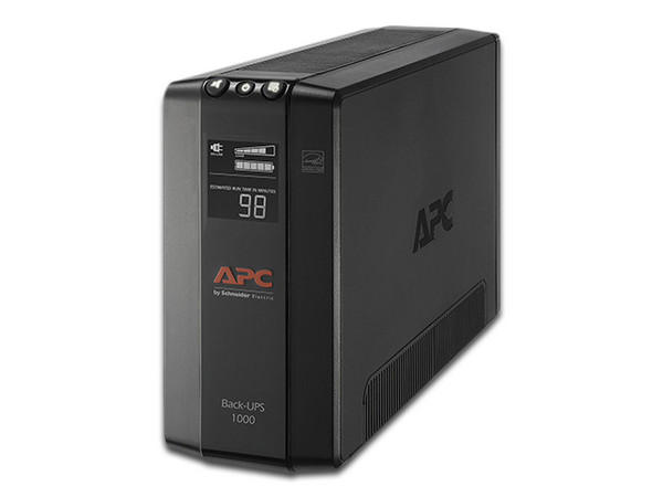 Batería de Respaldo APC BX1000M-LM60 1,000VA/600Watts con 8 contactos, NEMA 5-15P, voltaje de entrada 120V.