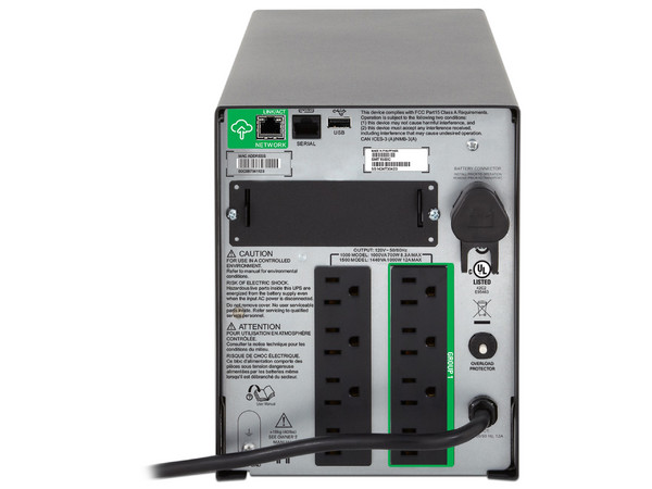 Bateria de respaldo APC Smart-UPS SMT1000C de 1000VA/700W con 8 contactos NEMA 5-15R, SmartSlot, USB, 120V.