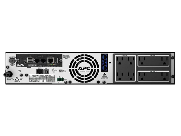UPS APC Smart-UPS X SMX1500RM2UC de 1500VA (1350W), 8 contactos, para montar en Rack 2U.