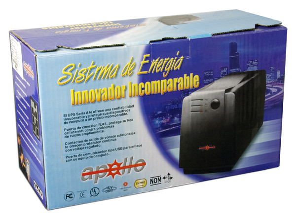 UPS Apollo, 6 Contactos, Protección para Red, 550VA/330W.