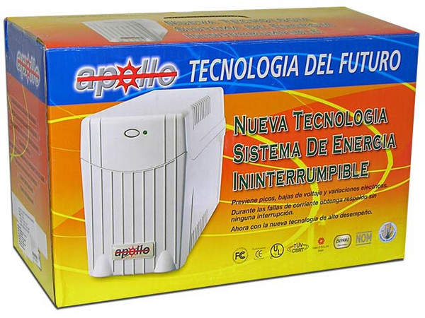 UPS Apollo, 6 Contactos, Protección para Línea Telefónica, 650VA/390W.
