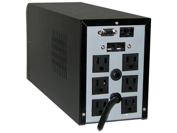 UPS Apollo, 6 Contactos, Protección para Línea Telefónica y Red, 1000VA/600W.