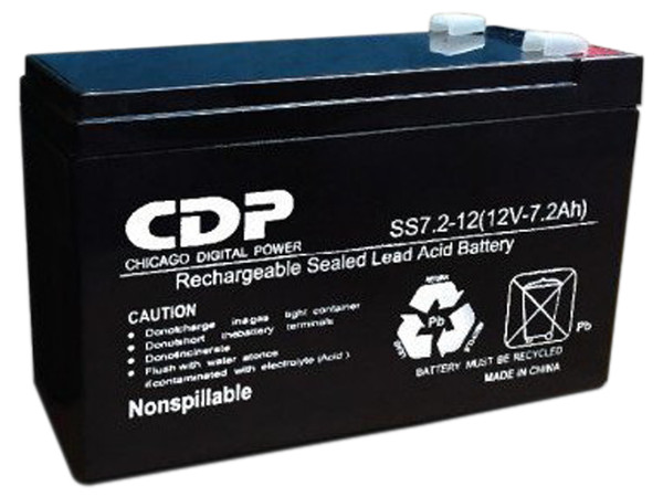Batería de repuesto CDP B-12/7 de 12Volts y 7.2 Ah.