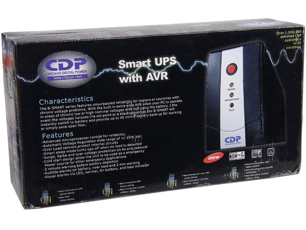  No-Break (UPS) CDP, 700VA(420Watts) con 6 Conexiones, USB, RJ45.