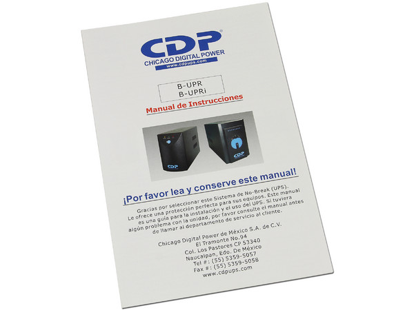 NO-BREAK (UPS) CDP B-UPR505 500VA(300WATTS) con 5 Conexiones, RJ45.