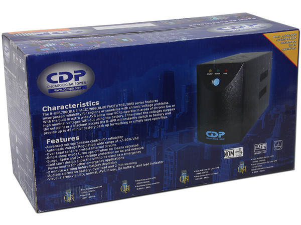 NO-BREAK (UPS) CDP, 700VA(400WATTS) con 6 Conexiones, RJ45.