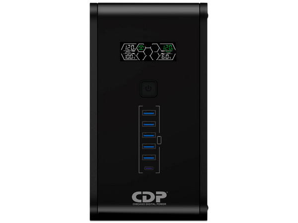 No Break CDP R-SMART 1010 de 1000VA (500W) 5 Contactos, Respaldo de Batería y Regulador AVR, 5 Contactos con Supresión.
