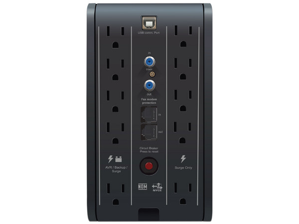 No Break CDP R-SMART2010 de 2000VA (1200W) 5 Contactos, Respaldo de Batería y Regulador AVR, 5 Contactos con Supresión. Color Negro