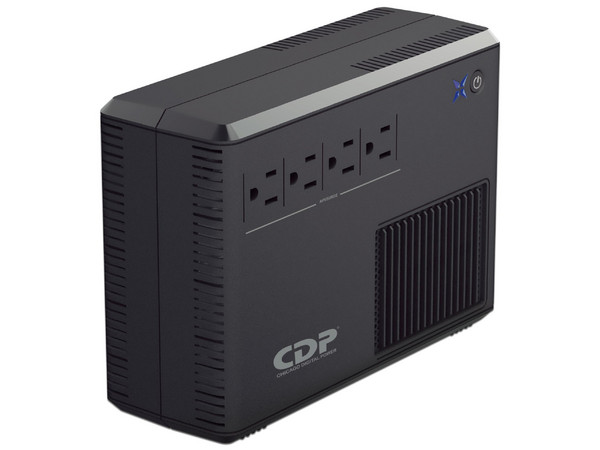Regulador CDP RUPR604, 600VA/300W, Entrada de 120V, 4 Puertos NEMA 5-15R, Color Negro.