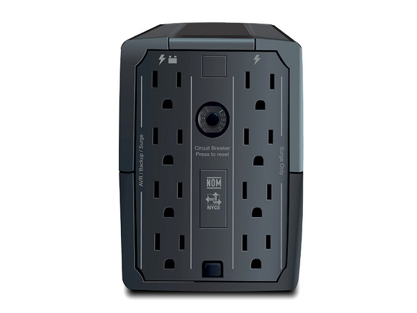UPS CDP R-UPR758 de 750VA / 375W con 8 Salidas NEMA 5-15R, AVR integrado. Color Negro.
