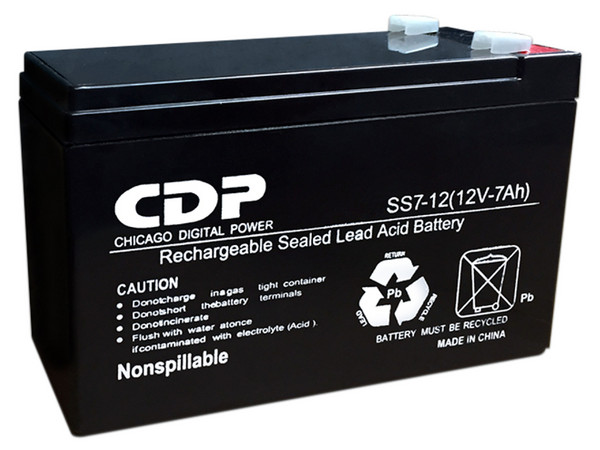 Batería de Reemplazo CDP SLB 12-7.2 de 12V, 7.2Ah, Tecnología VRLA/Lead Acid y Terminales Faston.