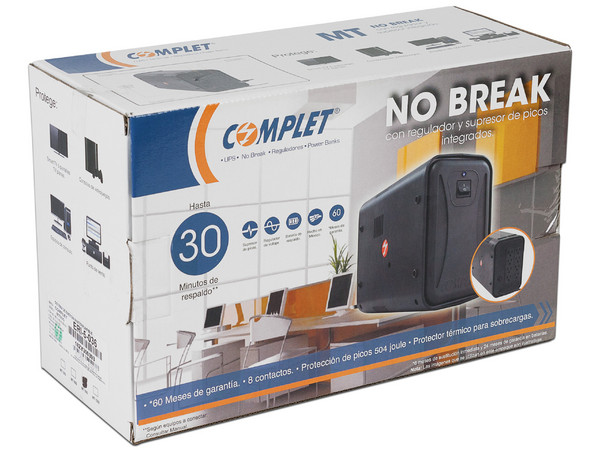 No-Break Complet MT805, 800VA/400W, 8 contactos.