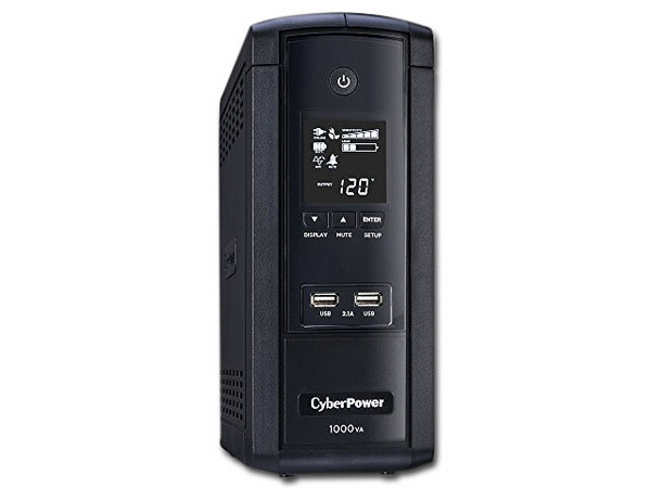Batería de Respaldo CyberPower, 1000VA (600 Watts) con 10 conexiones y 2 puertos USB.