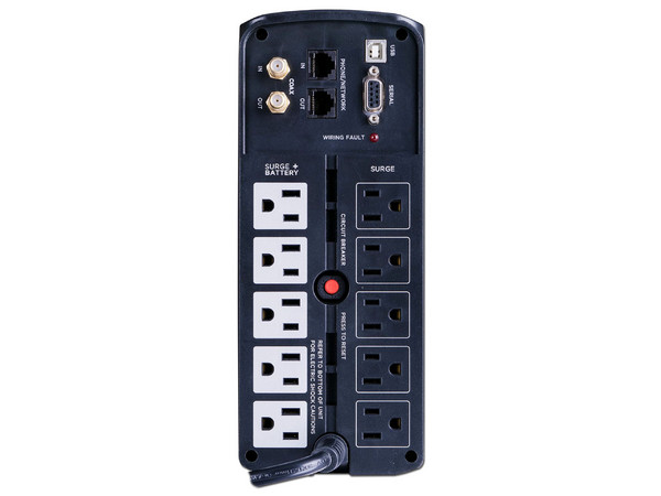 No-Break CyberPower BRG850AVRLCD de 850VA/510Watts con 10 contactos.