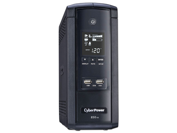 No-Break CyberPower BRG850AVRLCD de 850VA/510Watts con 10 contactos.