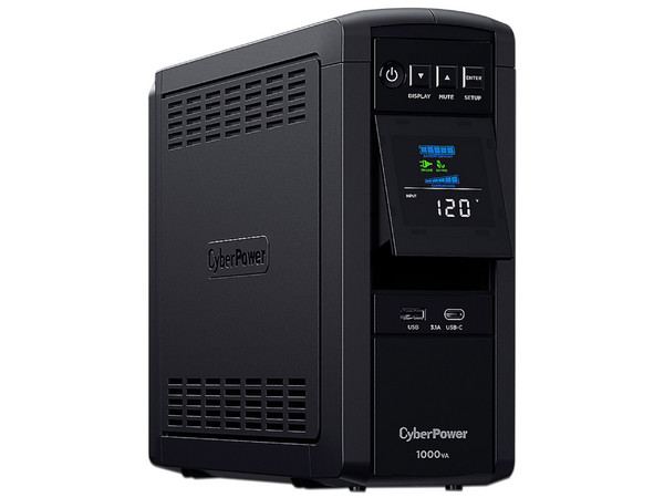 UPS NoBreak CyberPower de 1000VA/600W con 10 contactos NEMA 5-15R, voltaje de entrada 120V.