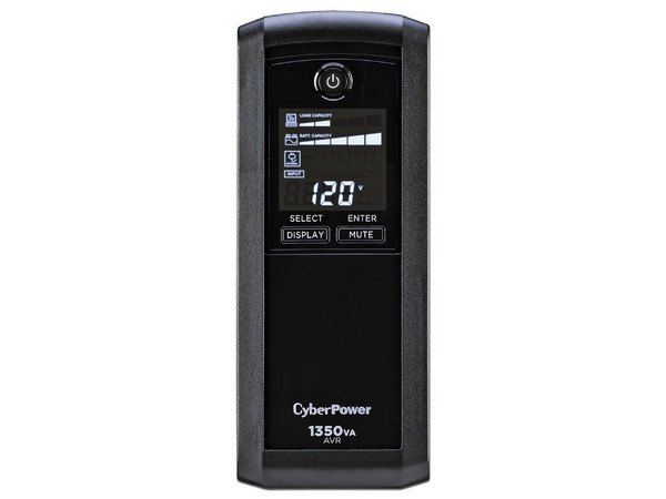 UPS CyberPower de 1350VA/810W, Pantalla LCD.