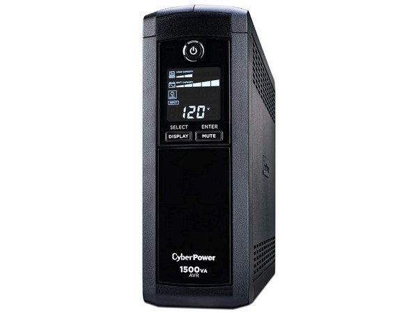 UPS CyberPower CP1500AVRLCD, 12 Contactos NEMA 5-15R , 1500VA/900W, 12 Contactos. Empaque Original Desgastado, Producto con Desgaste y Uso Visible.