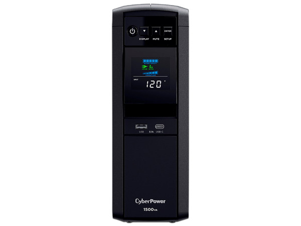 No Break CyberPower CP1500PFCLCDa, 1000W/1500VA, 120V, 12 Contactos. Color Negro.
