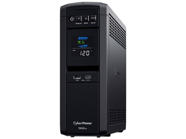 No Break CyberPower CP1500PFCLCDa, 1000W/1500VA, 120V, 12 Contactos. Color Negro.