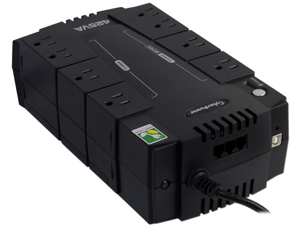 UPS CyberPower CP425SLG, 8 Contactos, 425VA, 255Watts.