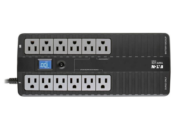 Unidad Easy UPS CyberPower ECO850LCD de 850VA (425W) con 12 Contactos NEMA 5-15R, 120V. Color Negro.