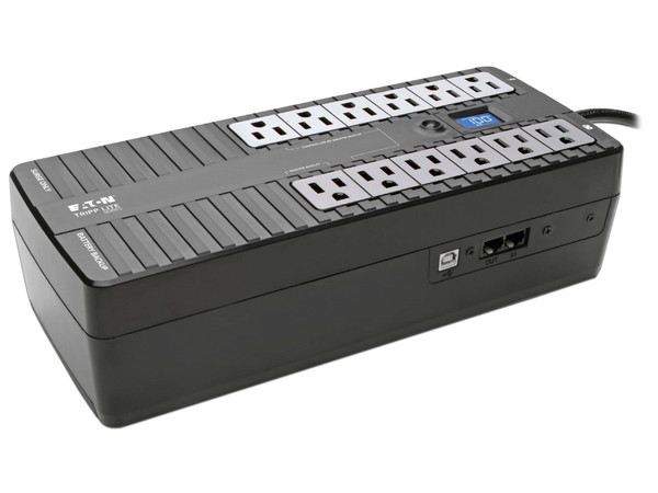 Unidad Easy UPS CyberPower ECO850LCD de 850VA (425W) con 12 Contactos NEMA 5-15R, 120V. Color Negro.