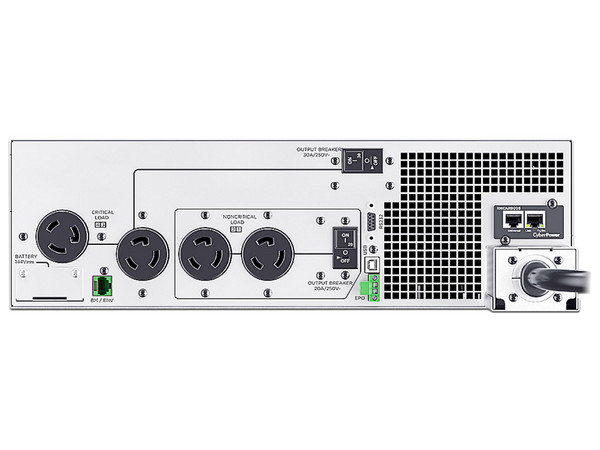 UPS CyberPower OL6KRTHDL, 6000VA/6000W, 2 Contactos NEMA L6-20R, 2 Contactos NEMA L6-30R, USB, Pantalla LCD. Color Negro.
