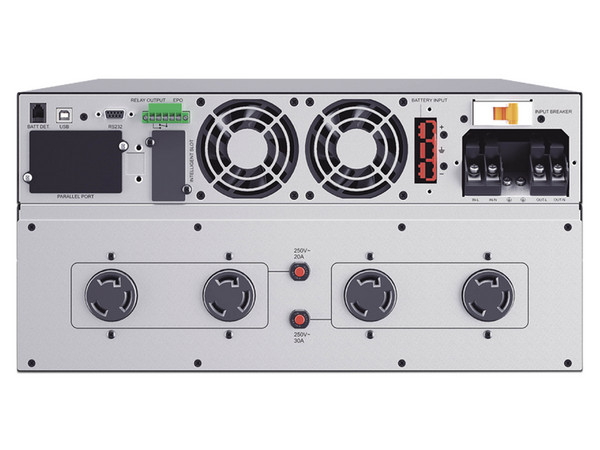 Unidad UPS CyberPower OLS10KERT5UNEMA de 10000VA (10000W) con 3 Contactos NEMA L6-30R, 1 Contacto Bloque Terminal, 240V.