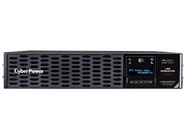UPS CyberPower PR3000RT2U de 3000VA/3000W, Onda Senoidal Pura, 8 Contactos NEMA 5-20R, 1 NEMA L5-30R, Formato Rack/Torre 2U.