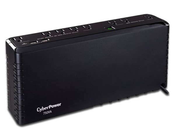 No-Break CyberPower SL750U, 750VA (375W) con 8 contactos tipo NEMA  5-15R, USB.