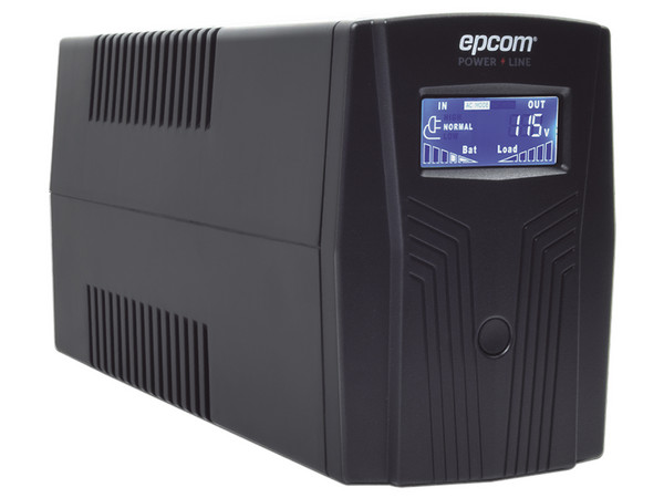UPS Epcom EPU600LCD de 600VA/360W con pantalla LCD y regulación automática de voltaje (AVR), 4 contactos tipo NEMA 5-15R.