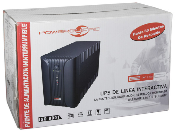 UPS Exigo Power Guard 1300, 8 Contactos, Protección para Línea Telefónica, 1300VA / 600W.