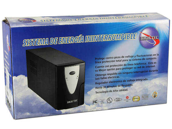 UPS High Tec UPS 1050DJ, 6 Contactos, Protección Fax/Módem, 500VA / 300W.