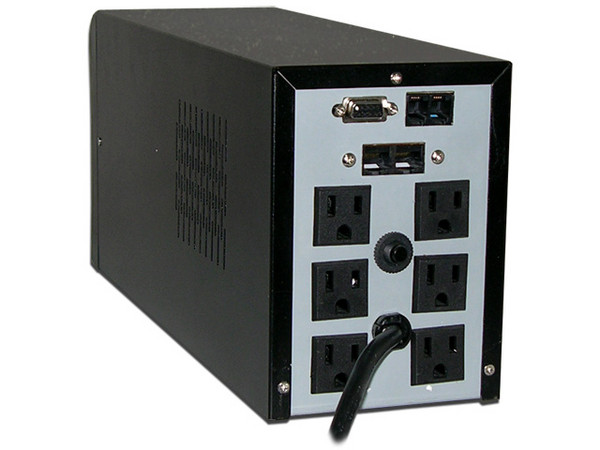 UPS PSH, 6 Contactos, Protección para Línea Telefónica y Red, 1000VA/600W.