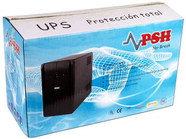 UPS PSH, 4 Contactos, Protección para Línea Telefónica, 650VA / 390W.