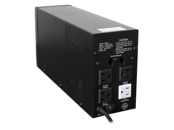UPS PSH, 4 Contactos, Protección para Línea Telefónica, 650VA / 390W.