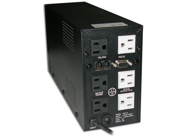 UPS PSH 850, 6 Contactos, Protección para Línea Telefónica, 850VA/510W.
