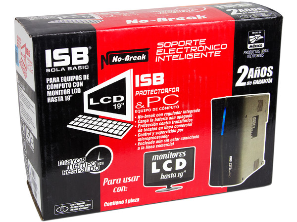 No-Break Sola Basic PROTECTOR LCD450, 450VA/225W con 8 contactos NEMA 5-15R.