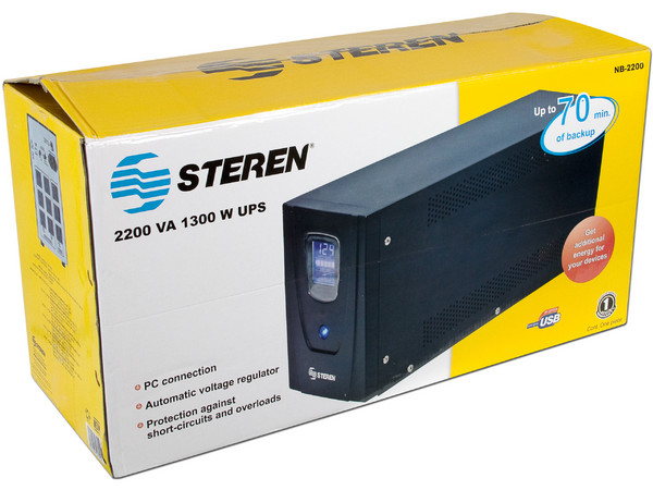 NO-BREAK (UPS) 2200 VA (1300 Watts),  con 9 Conexiones.